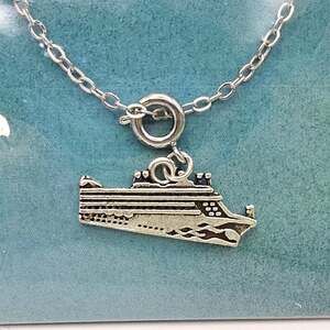 Effy Silver Cruise Ship Pendant Necklace 18" NWT Nautical Ocean Souvenir Jewelry